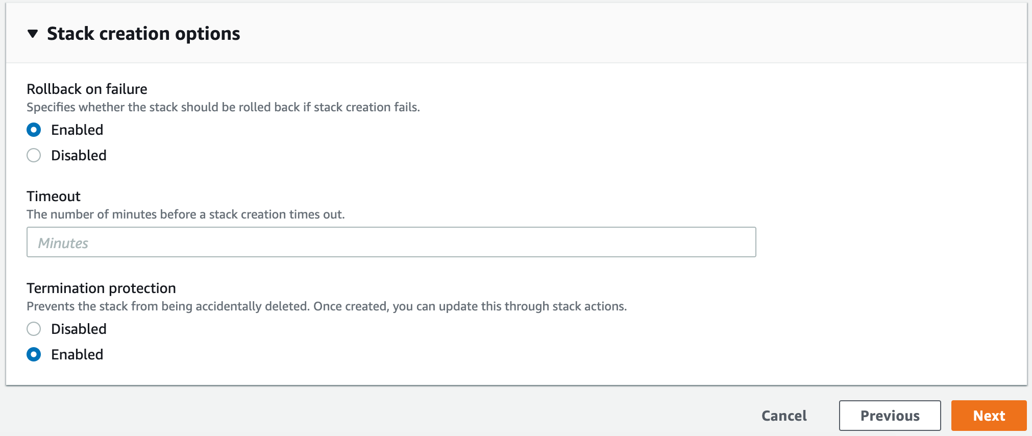 Enabling stack protection
